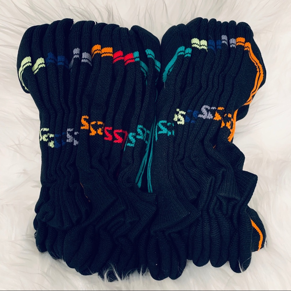 11 Pair Black Tesla Socks Men’s M